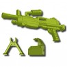 Lego Custom Minifig SI-DAN M249 Minimi (Mini-mitrailleuse) Vert "Tank" (La Petite Brique)