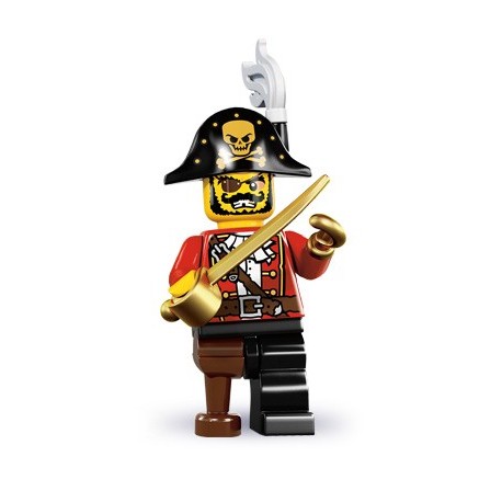 LEGO Minifig Series 8 Pirate Captain - 8833 (La Petite Brique)