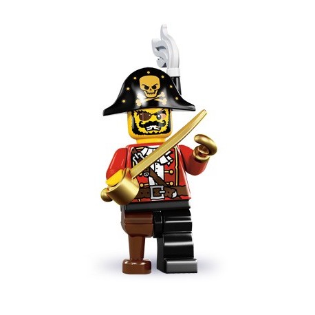 LEGO Minifigures Serie 8 - le capitaine pirate - 8833 (La Petite Brique, le spécialiste de la minfig)