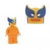 Lego Minifig Custom Accessoires BRICKFORGE Savage Mask (orange clair - bleu & blanc) (La Petite Brique)