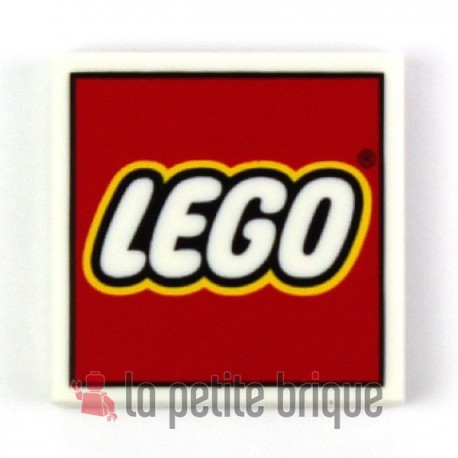 Lego Accessoires logo "Lego" - Tile 2 x 2﻿﻿ (La Petite Brique)