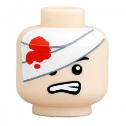 Lego Custom Minifig CITIZEN BRICK Tête Blessée (chair) (La Petite Brique)