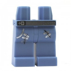 Jambes - bleu moyen - Jeans avec ceinture et épingles à nourrices