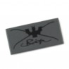 Dark Bluish Gray Tile 1 x 2 with Bat and Cursive Writing Pattern