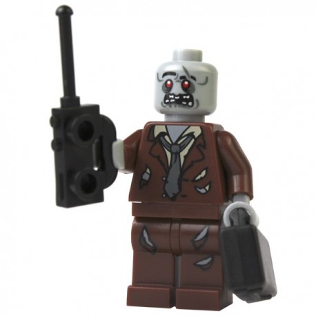 Zombie, Reddish Brown Suit with Briefcase and Radio