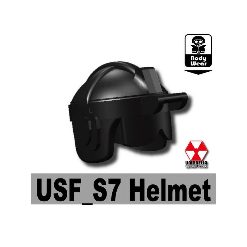 SIDAN Black USF-S7 Helmet Weapons for Brick Minifigures 