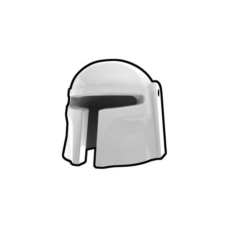 Lego Minifig Custom AREALIGHT Mando Helmet (Blanc) (La Petite Brique) Star Wars