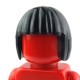 Black Minifig, Headgear Hair Short, Bob Cut