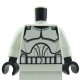 White Torso SW Armor Clone Trooper (Clone Wars) / White Arms / Black Hands