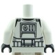 White Torso SW Armor Clone Trooper (Clone Wars) / White Arms / Black Hands