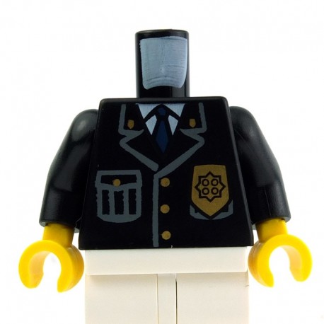 Lego Accessoires Minifig - Torse - Police (noir) La Petite Brique