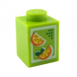 Lego Accessoires Minifig Brique de Jus d'Orange 1 x 1 (La Petite Brique)