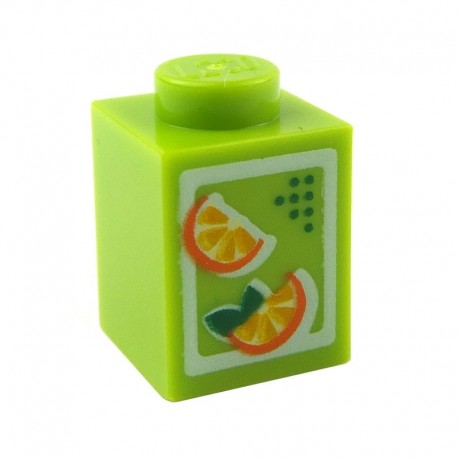 Lego Accessoires Minifig Brique de Jus d'Orange 1 x 1 (La Petite Brique)
