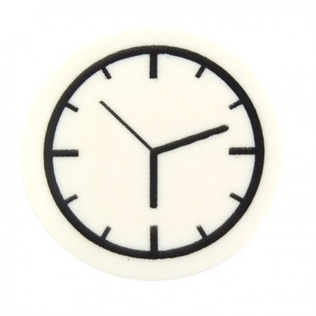 Lego Accessoires Minifig Horloge - Tile rond 2 x 2 La Petite Brique