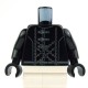 Lego Accessoires Minifig - Torse - veste noire avec Boucles et chaînes (La Petite Brique)