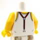 Torso - Tank Top with Suspenders, Mud and Hairy Chest, Yellow Arms & Hands