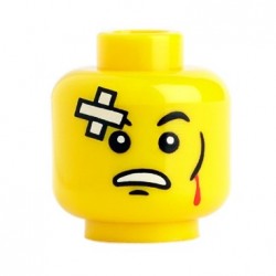 Lego Custom Minifig Citizen Brick Tête amochée v2.2 (jaune) (La Petite Brique)