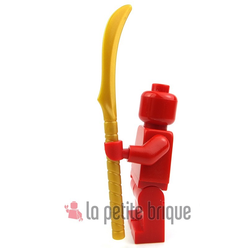 4 LEGO Pearl Gold Minifig Scimitar with Nicks Weapon Sword 