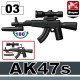 AK47s + Bayonet (A3) + Scope (P3) (Black)