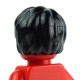 Lego Accessoires Minifig - Cheveux court, ébouriffé (Noir) (La Petite Brique)