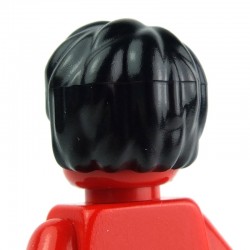 Lego Accessoires Minifig - Cheveux court, ébouriffé (Noir) (La Petite Brique)