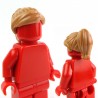 Medium Dark Flesh Minifig, Headgear Hair Female Ponytail and Swept Sideways Fringe