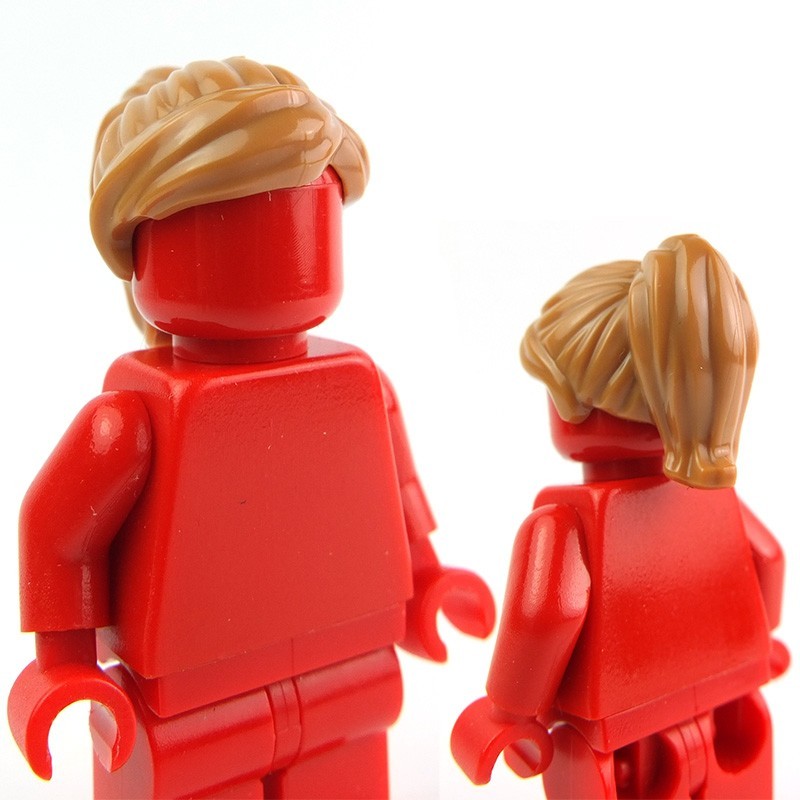 Lego New Reddish Brown Minifigure Hair Female Ponytail Swept Sideways Fringe 