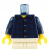 Lego Accessoires Minifig - Torse - Chemise Plaid Bleue foncée (La Petite Brique)