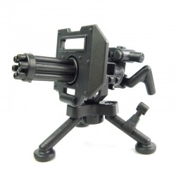 Lego Si-Dan Toys Minigun + Trépied (mitrailleuse) (Iron Black) (La Petite Brique)