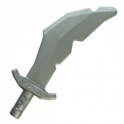 Pearl Light Gray Minifig, Weapon Sword, Scimitar with Nicks