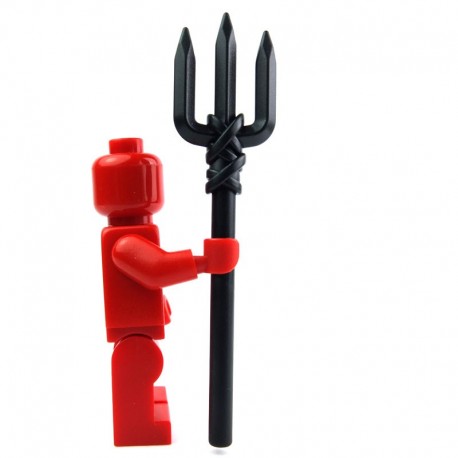 Lego Custom Accessoires Minifig BRICK WARRIORS Trident (noir) (La Petite Brique)