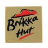 Lego Custom Minifig EclipseGRAFX Brikka Hut - Pizza Box (Dark Tan) (La Petite Brique)