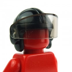 Minifig, Black Helmet and Trans Black visor