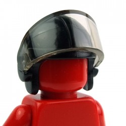 Minifig, Black Helmet and Trans Black visor