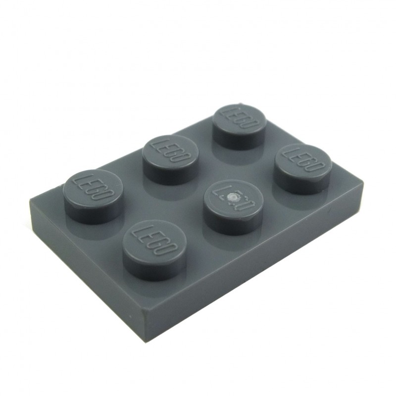 Dark Bluish Gray Plate 2x4-3020  NEUF LEGO x 6 