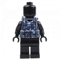 Lego Custom Si-Dan Toys Tactical Vest B12 (Digital Blue camouflage) (La Petite Brique)