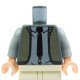 Lego Accessoires Minifig - Torse - Gilet (Dark Bluish Gray), cravate noire (La Petite Brique)