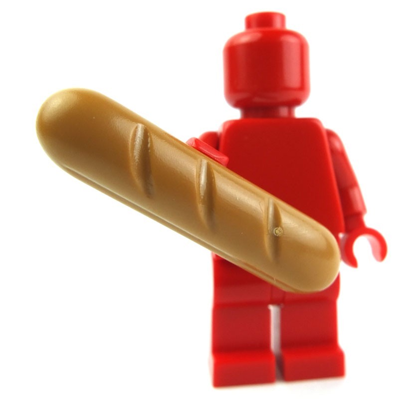 New LEGO Tan Minifigure French Bread Baguette Food 