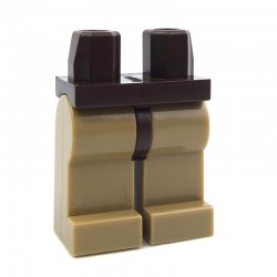 Lego Accessoires Minifig Jambes (Dark Tan), ceinture (Dark Brown) (La Petite Brique)