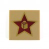 Dark Tan Tile 2 x 2 with Gold Star with Brick in Center