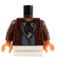 Lego Accessoires Minifig Torse - Veste avec boutons et écharpe (Reddish Brown) (La Petite Brique)