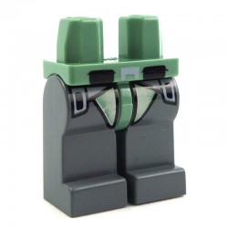 Lego Accessoires Minifig Jambes - Kashyyyk Trooper (Star Wars) (Sand Green - Dark Bluish Gray) (La Petite Brique)