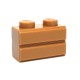 Lego Accessoires Brique 1x2 Modified (with Masonry Profile) (La Petite Brique)