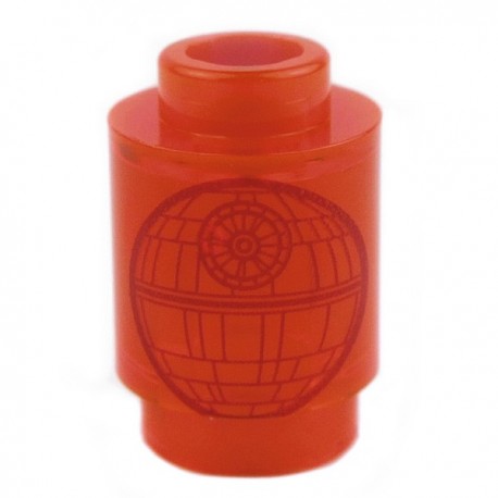 Lego Accessoires Minifig Casque Globe de l'Etoile noire (Trans-Neon Orange) (La Petite Brique)