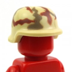 Lego Custom Minifig BRICKFORGE Casque Militaire (Camouflage - Beige) La Petite Brique