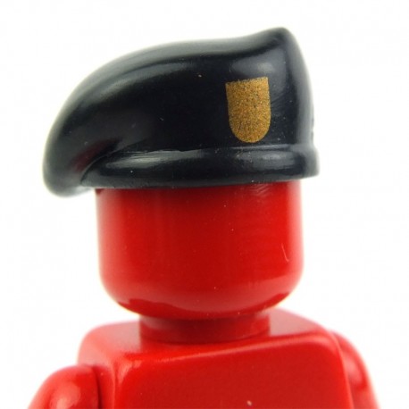 Lego Custom Minifig BRICKFORGE Beret (noir) avec insigne doré (La Petite Brique)