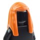 Dark Orange Minifig, Headgear Hair Female Long Smooth with Side Part
