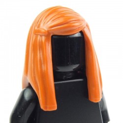 Lego Accessoires Minifig - Cheveux Longs lissés (Dark Orange) (La Petite Brique)