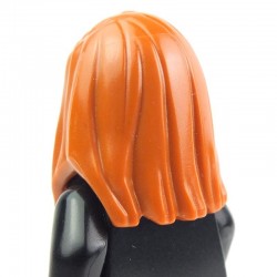 Lego Accessoires Minifig - Cheveux Longs lissés (Dark Orange) (La Petite Brique)