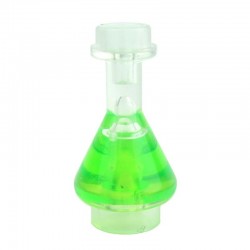Trans-Clear Flask with Trans-Bright Green Fluid